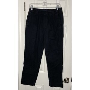 Abercrombie & Fitch Men's Loose Fit Linen Blend Joggers Black Size Small  *read*